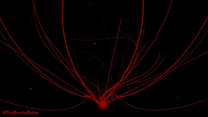 Red lines on black background