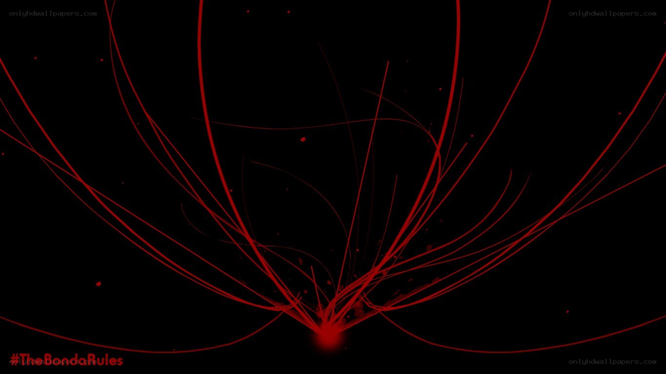 Red lines on black background