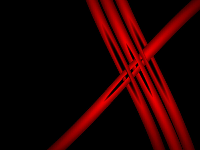 Red lines on black background