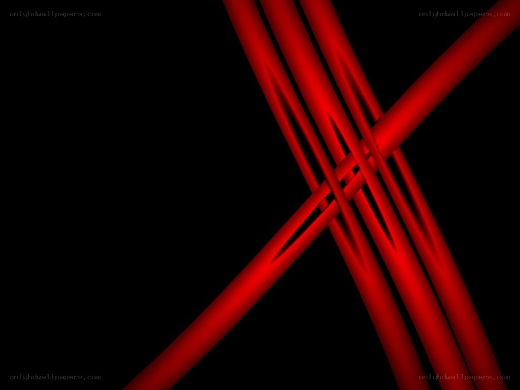 Red lines on black background