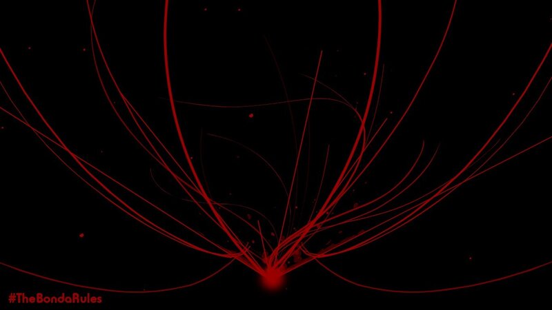 Red Lines on Black Background — Dots