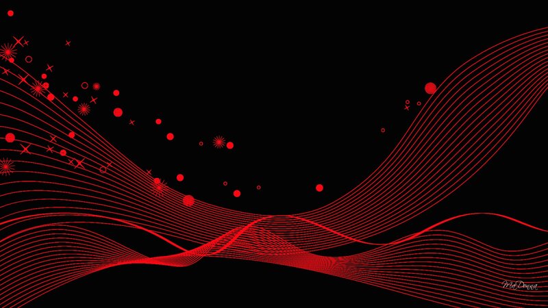 Red Lines on Black Background — Dynamic