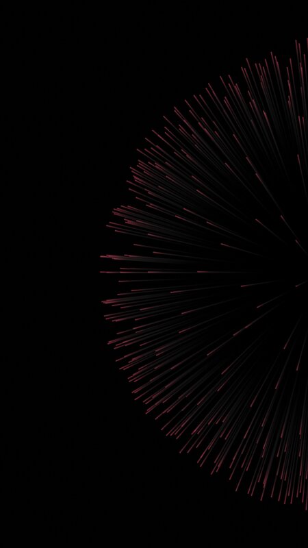 Red Lines on Black Background — Minimalist, Abstract