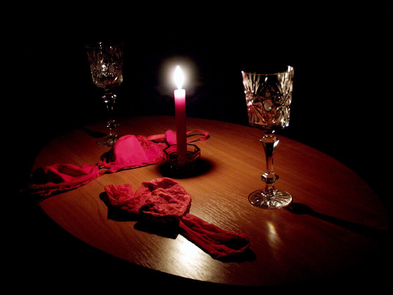 Red Lingerie on Table
