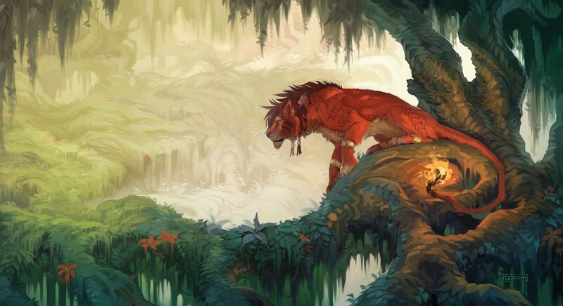 Red Lion-like Creature
