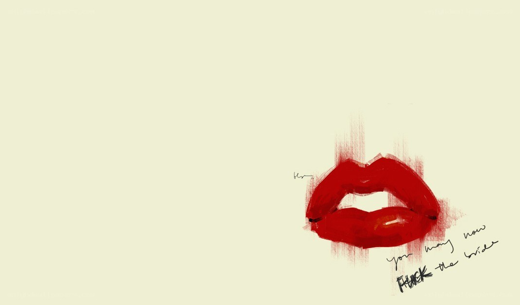 red lips art illustration