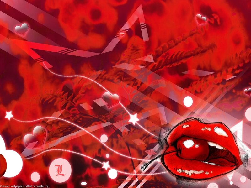Red Lips with Cherry — Romantic