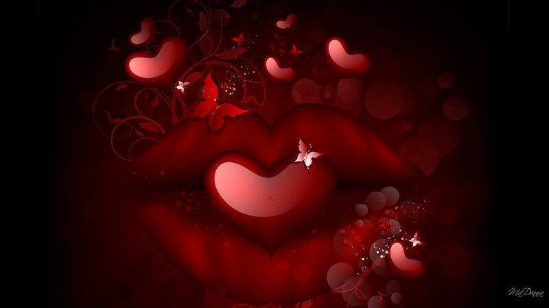 Red Lips with Heart