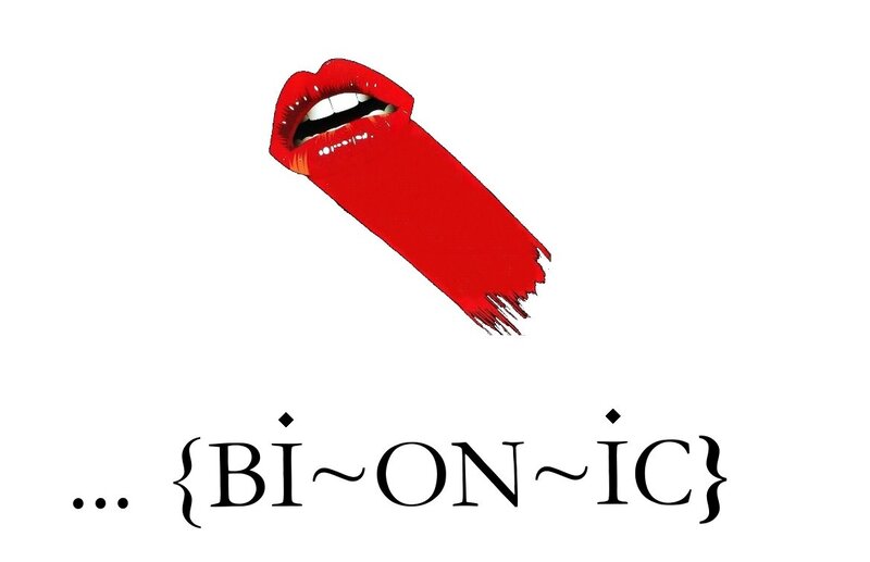 Red Lips with Lipstick Smear