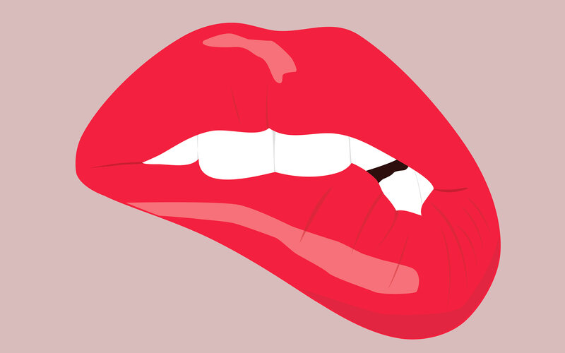 Red Lips with White Teeth — Neutral