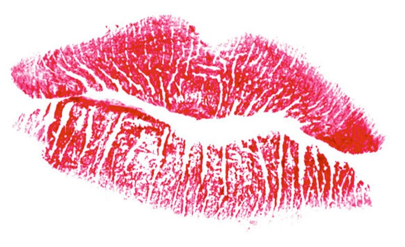 Red Lipstick Kiss Mark — Neutral