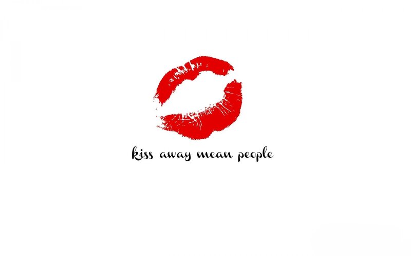 Red Lipstick Kiss Mark — Playful
