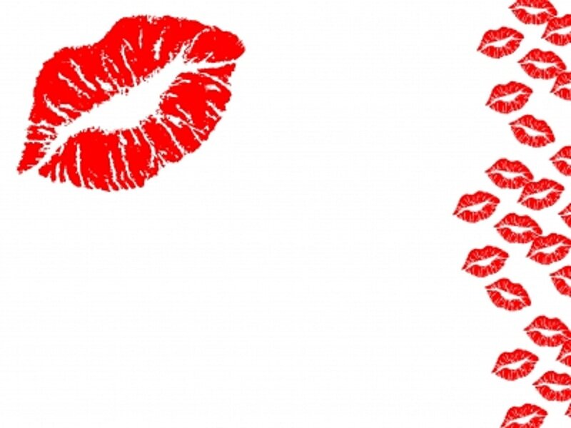 Red Lipstick Kiss Marks