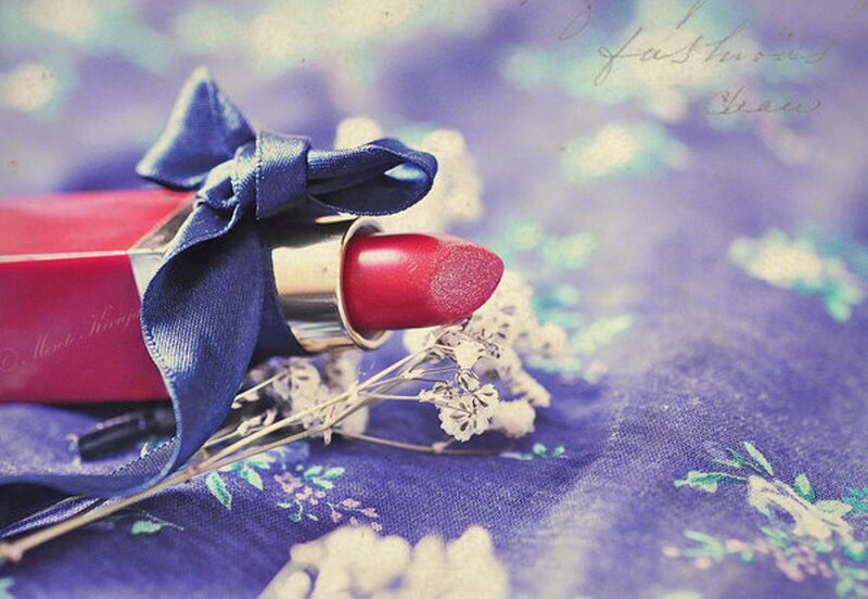 Red Lipstick with Ribbon
