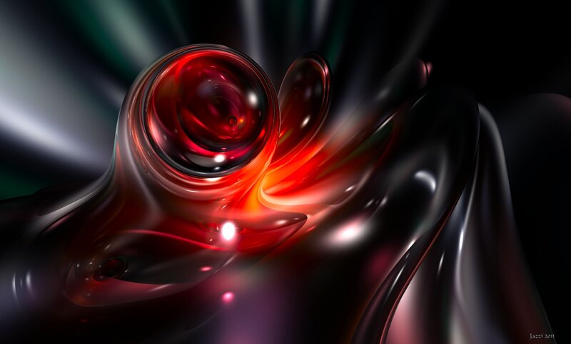 Red liquid abstract art