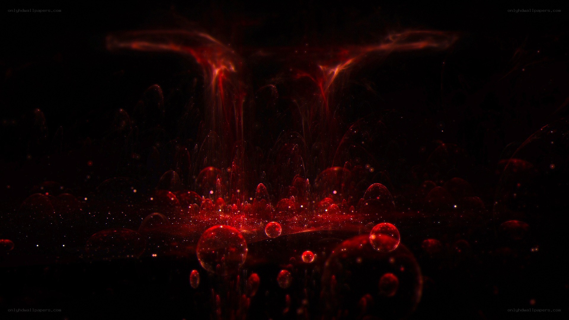 Red liquid abstract background