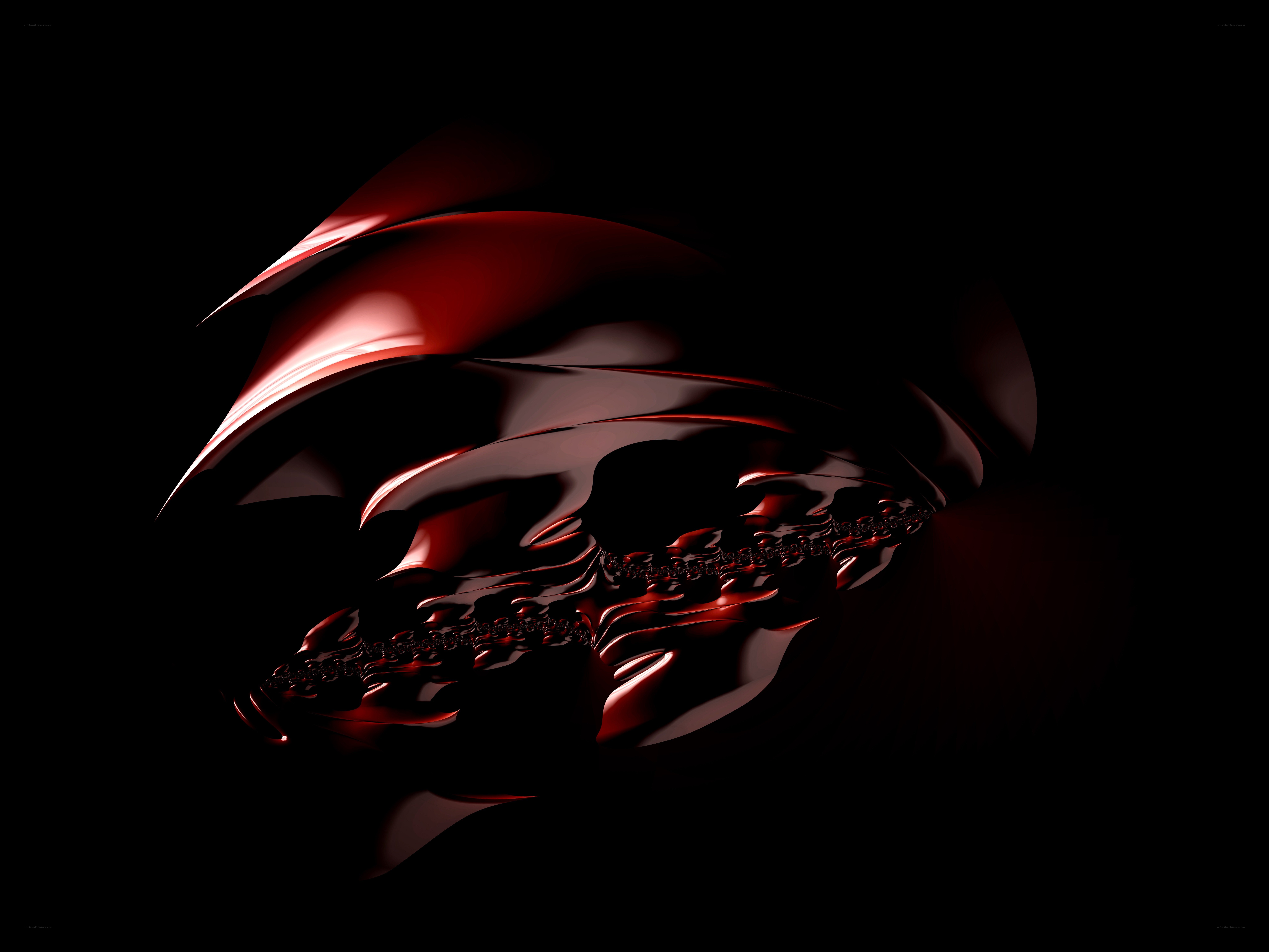 Red liquid abstract form