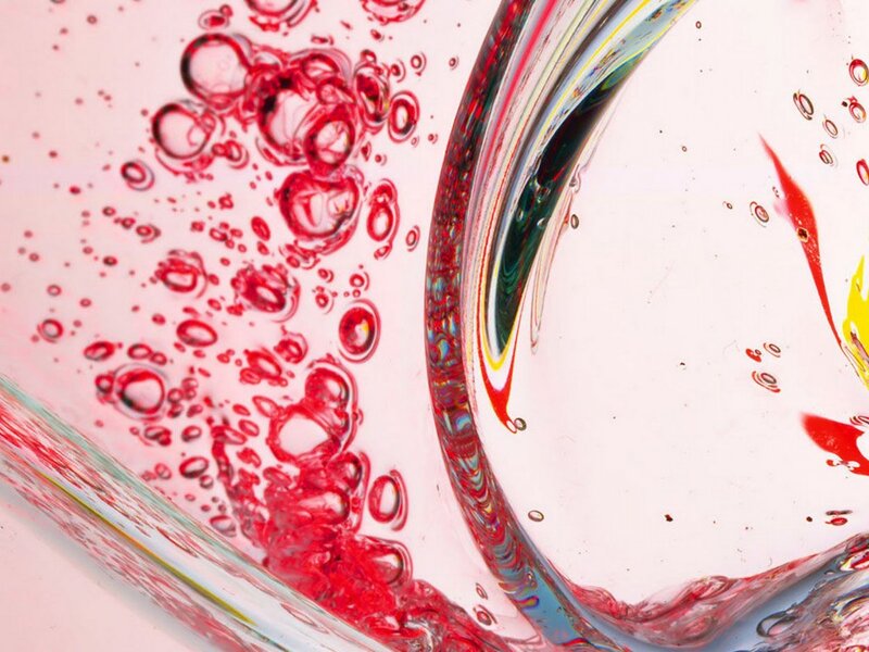 Red Liquid Bubbles