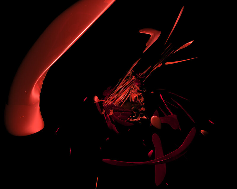 Red liquid explosion