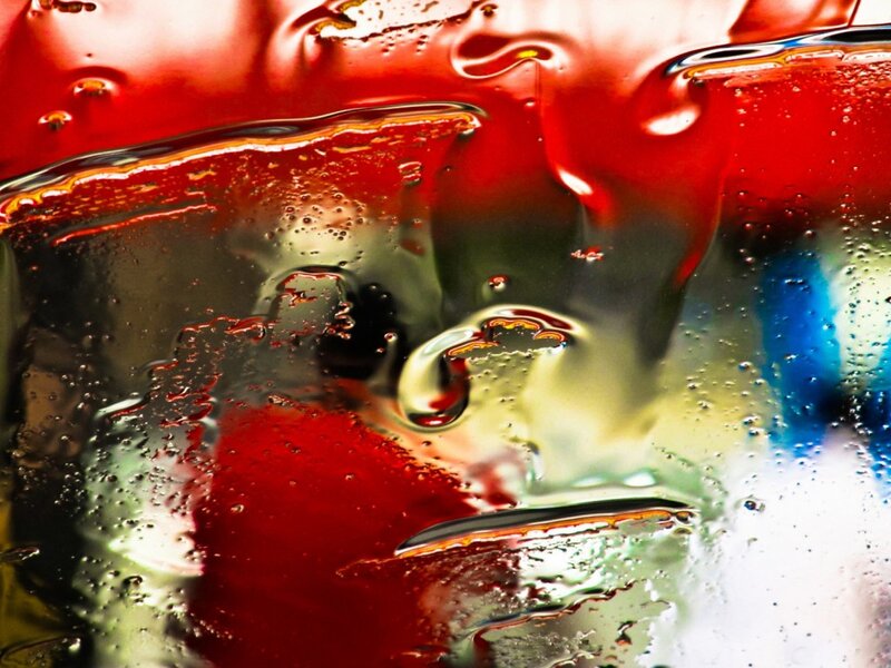 Red Liquid on Glass