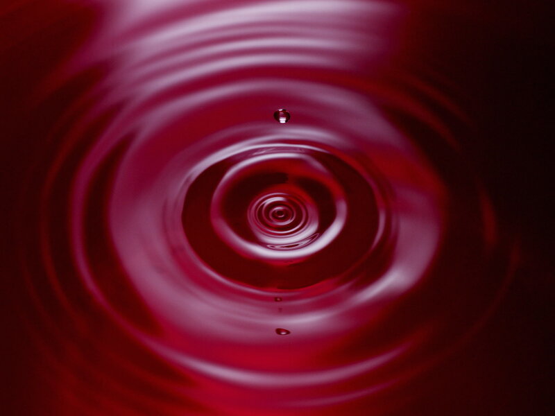 Red liquid ripple effect