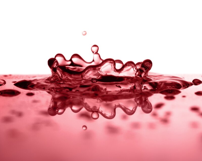 red liquid splash