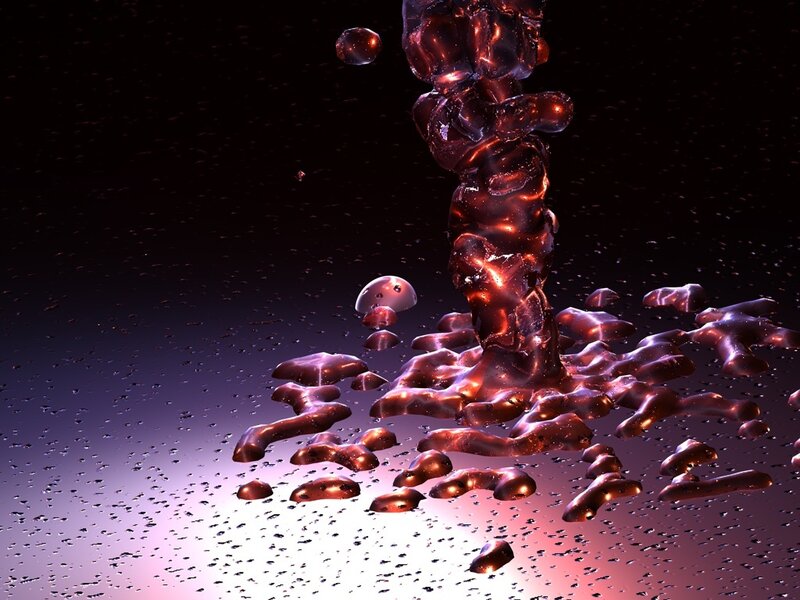 Red liquid splash animation