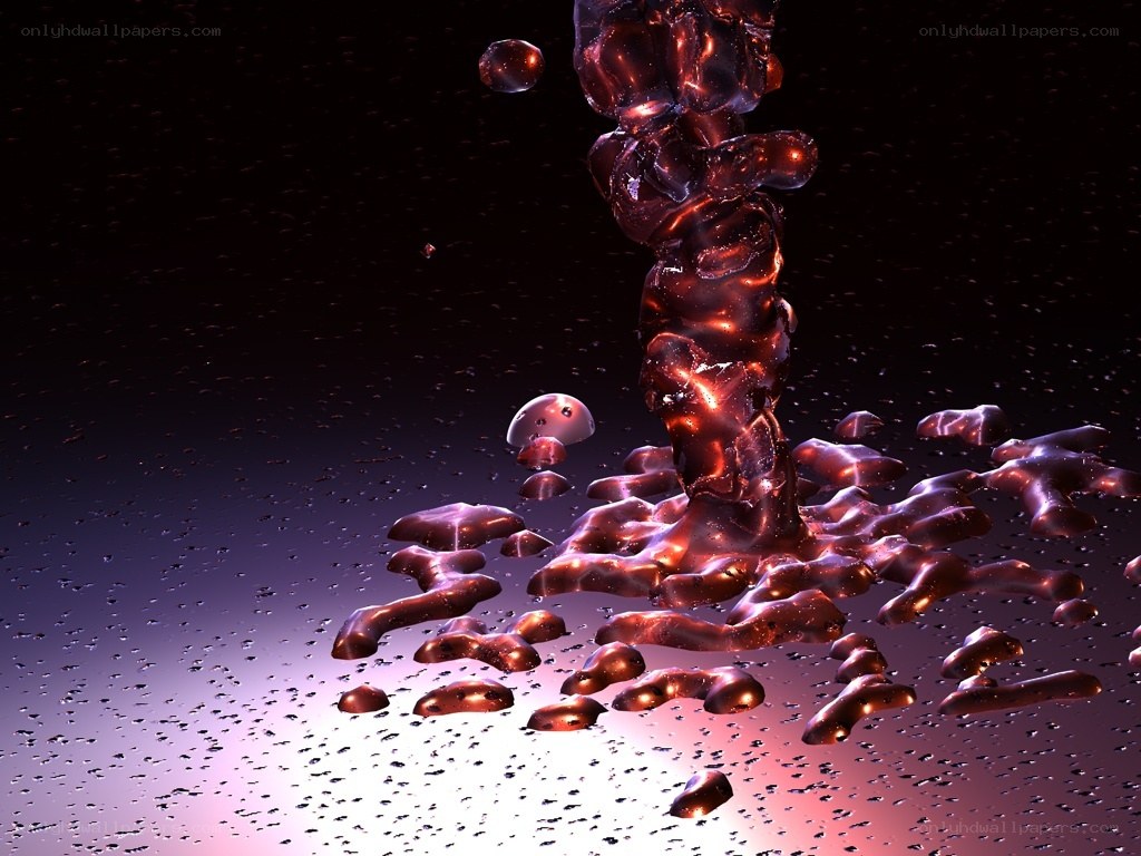 Red liquid splash animation