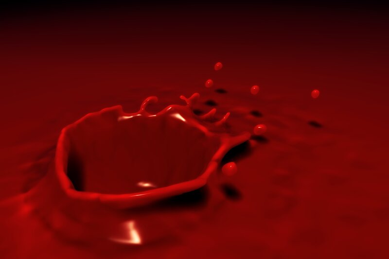 Red Liquid Splash — Dramatic, 3d Render, Splashing