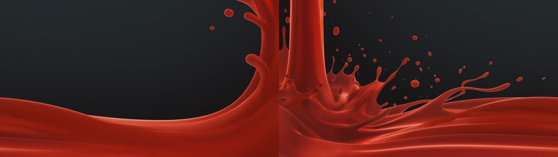 Red Liquid Splash — Dynamic, 3d Render, Splashes, Dark Background, Black