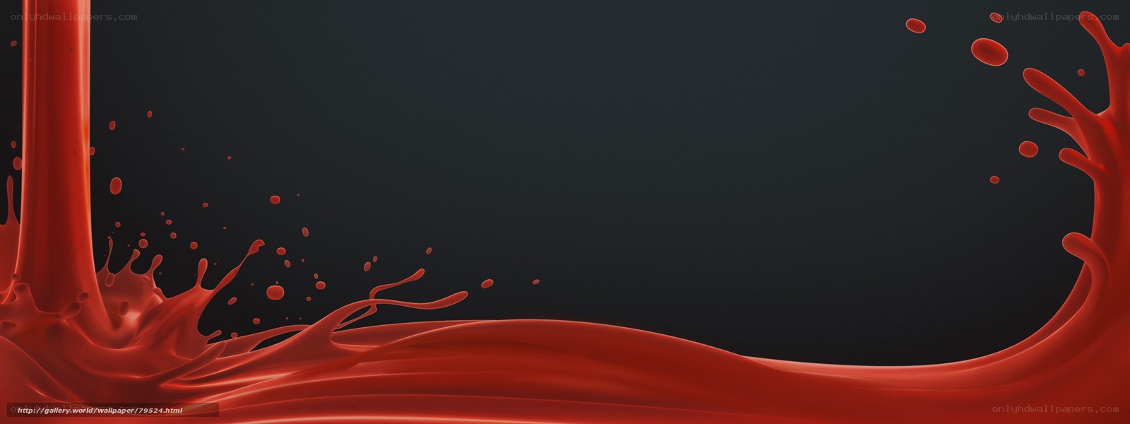 red liquid splash on dark background