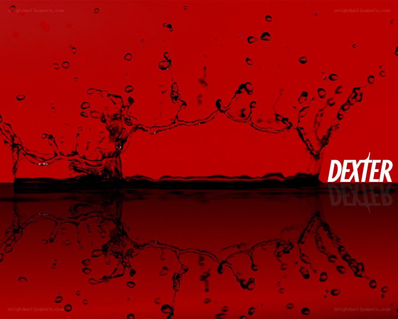 red liquid splash with text