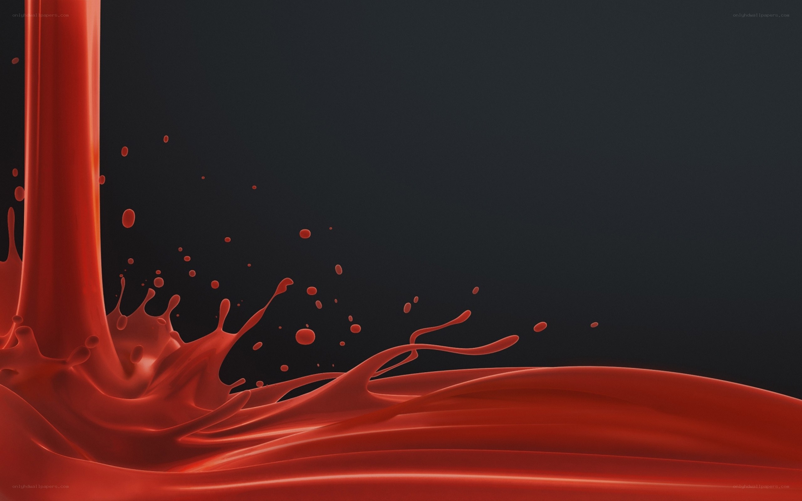 Red liquid splash