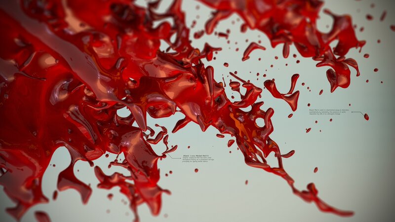 Red Liquid Splashing
