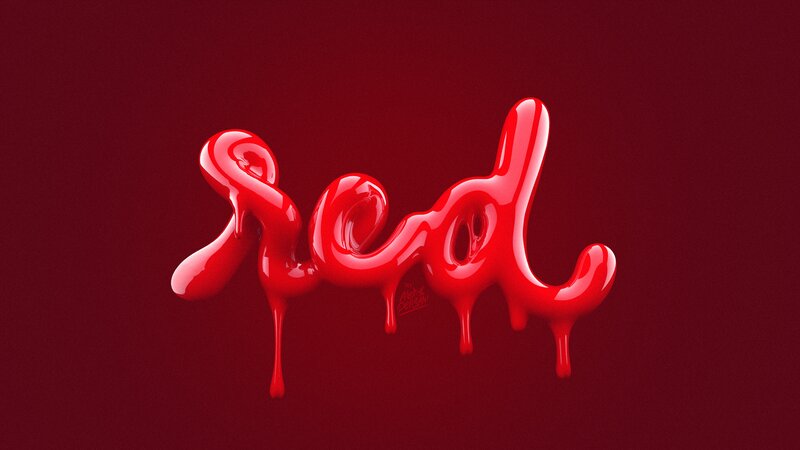 Red Liquid Text