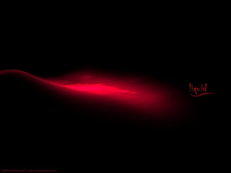 Red liquid wave on black
