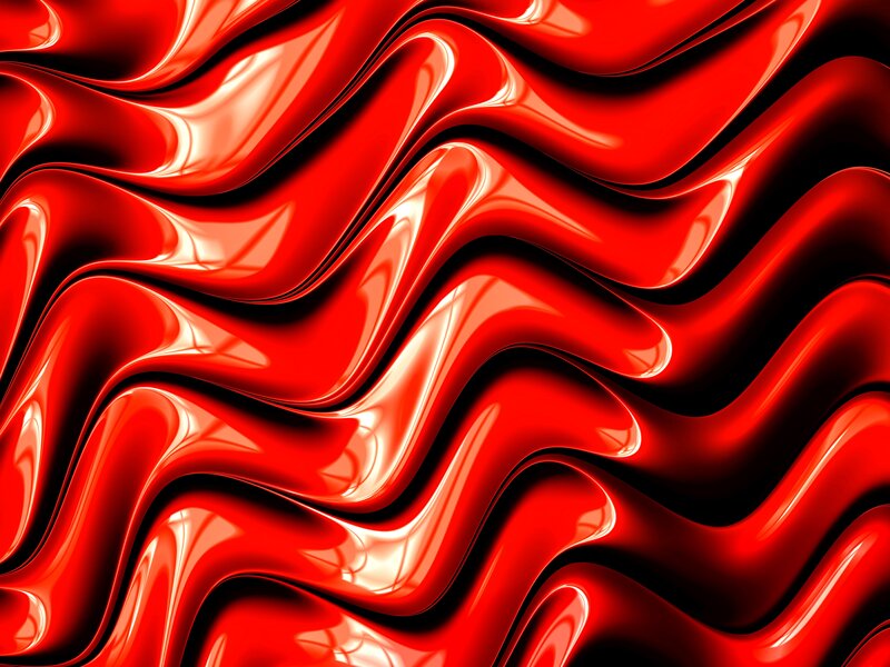 Red liquid waves abstract