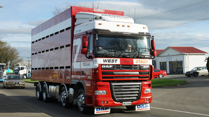 Red Livestock Truck