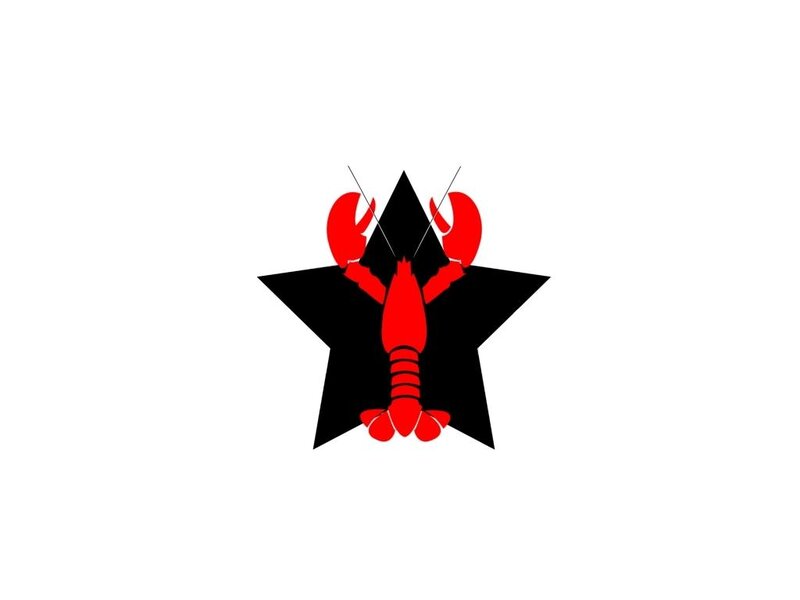 red lobster on black star