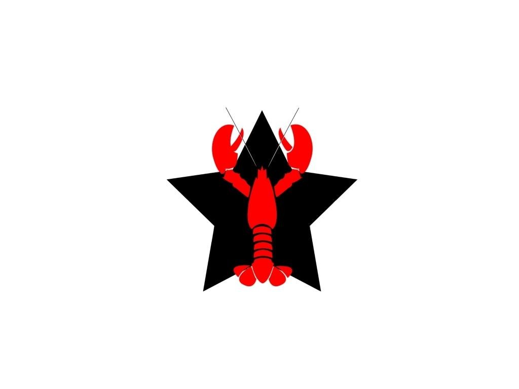 red lobster on black star