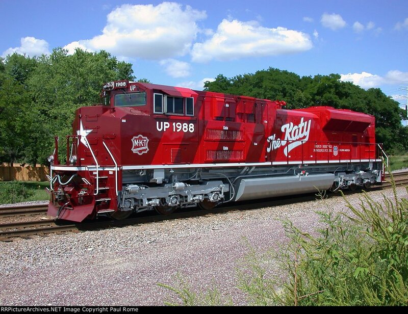 Red Locomotive on Tracks