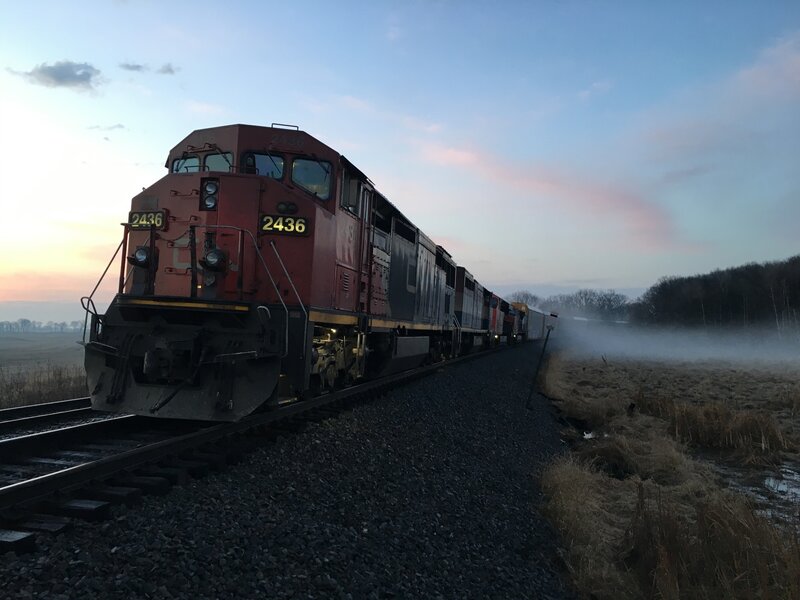 Red Locomotive Train — Serene