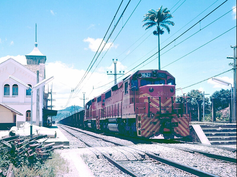 Red Locomotive Train — Sunny