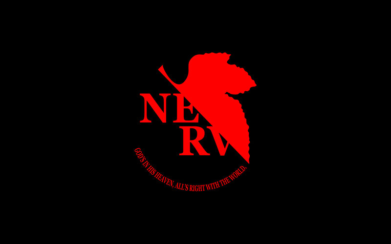 Red Logo on Black Background — Dramatic, Text