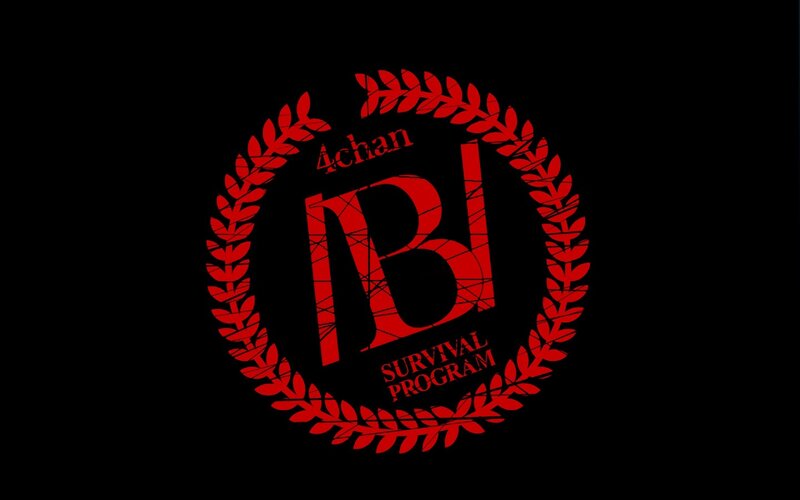 Red Logo on Black Background — Dramatic