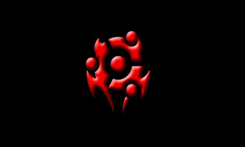 Red Logo on Black Background — Minimalist