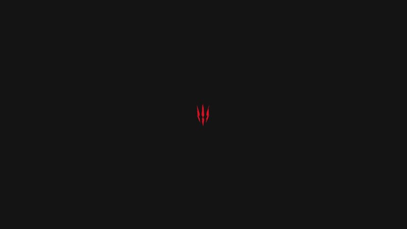 Red Logo on Black — Dark, Minimalist