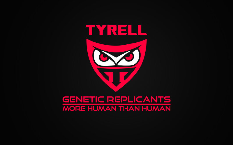 Red Logo on Black — Dramatic, Vector Art, Text