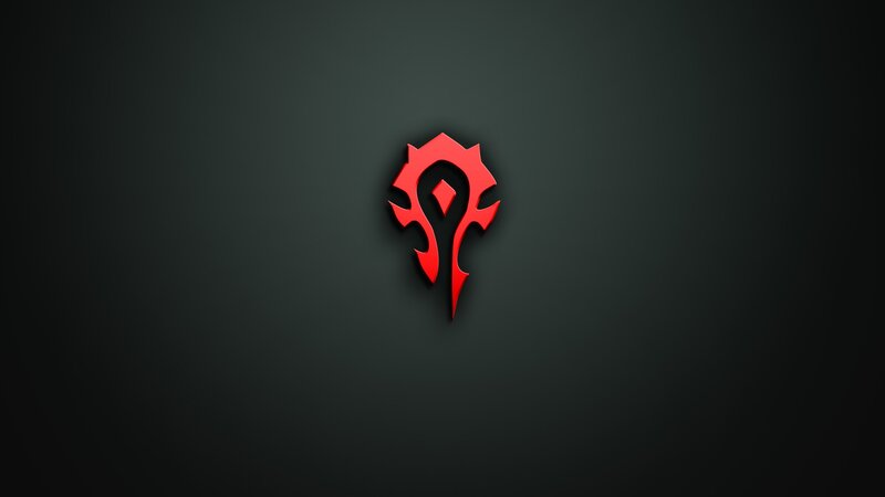 Red Logo on Dark Background — Black
