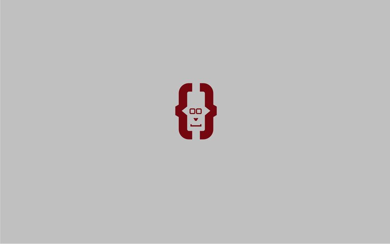 Red Logo on Gray